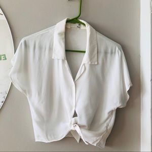 aritzia | tie-front blouse 🎀